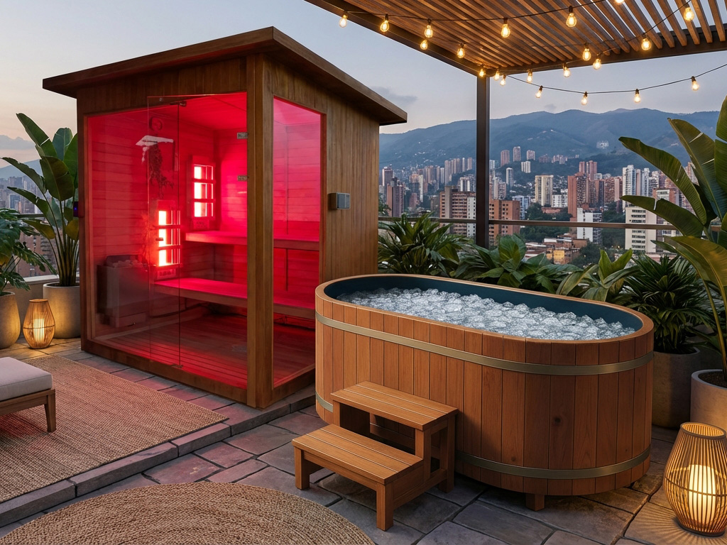 Sauna Hibrida y Cold Plunge