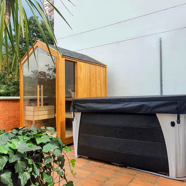 Vista del proyecto Sauna Cabina en la Feria de Diseño