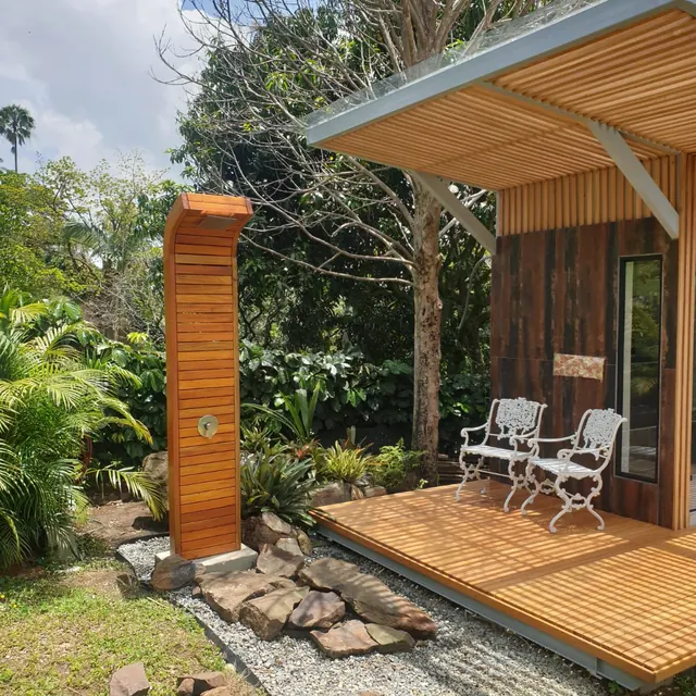 Vista del proyecto Sauna y Ducha en Cedro, Turco, Copacabana