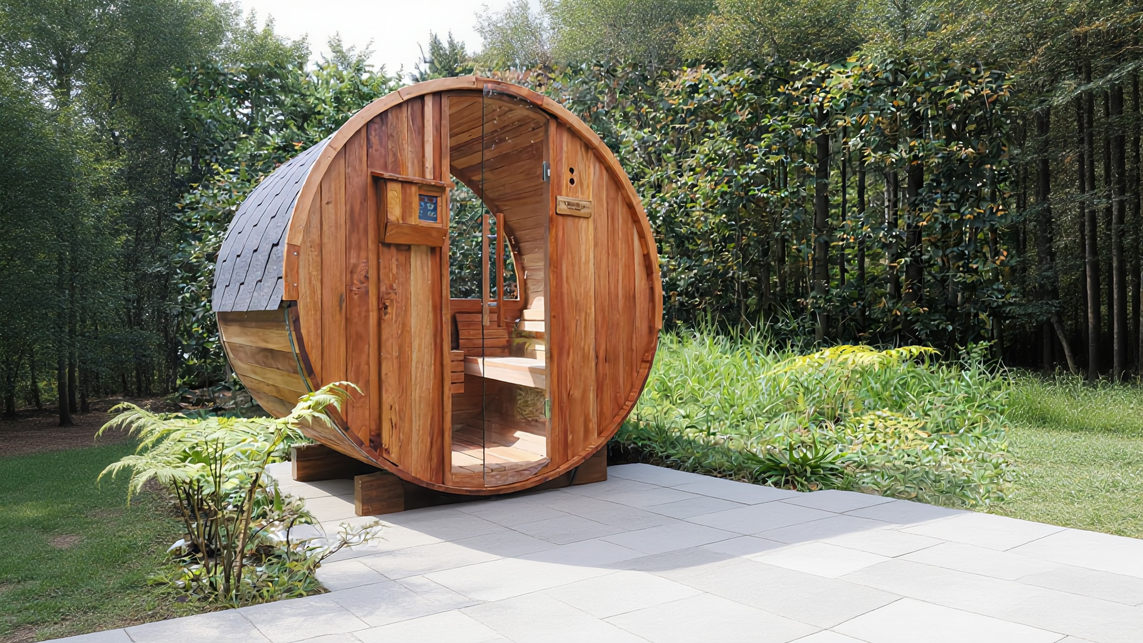 Modelo para 6 personas de sauna barril en Colombia