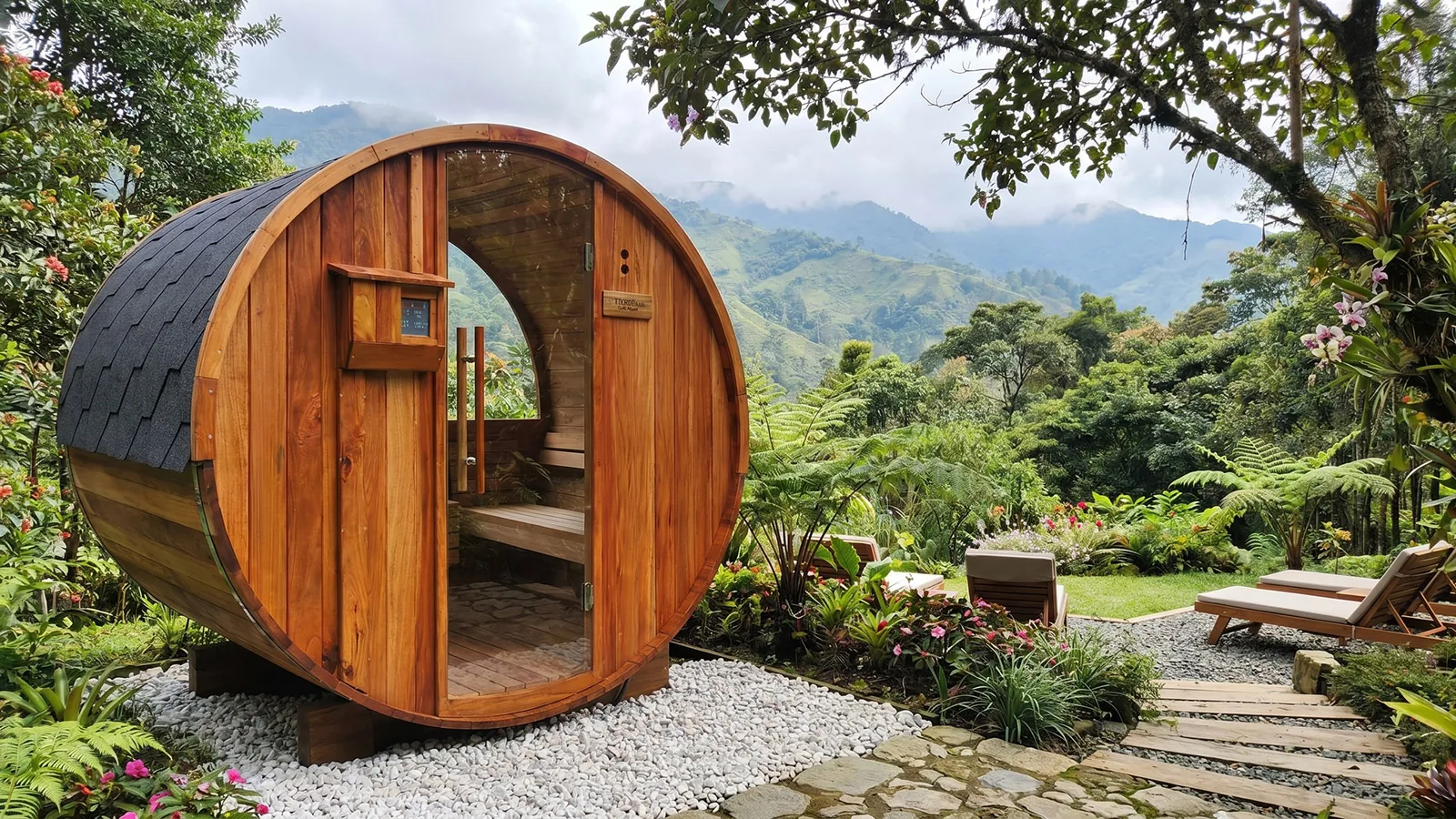 Modelo 6 personas de sauna barril en Colombia